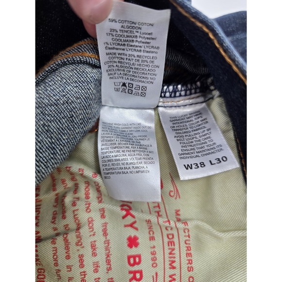 NWT Lucky Brands Men's 110 Slim Coolmax Stretch Jean - Size 38x30 - Picture 9 of 13